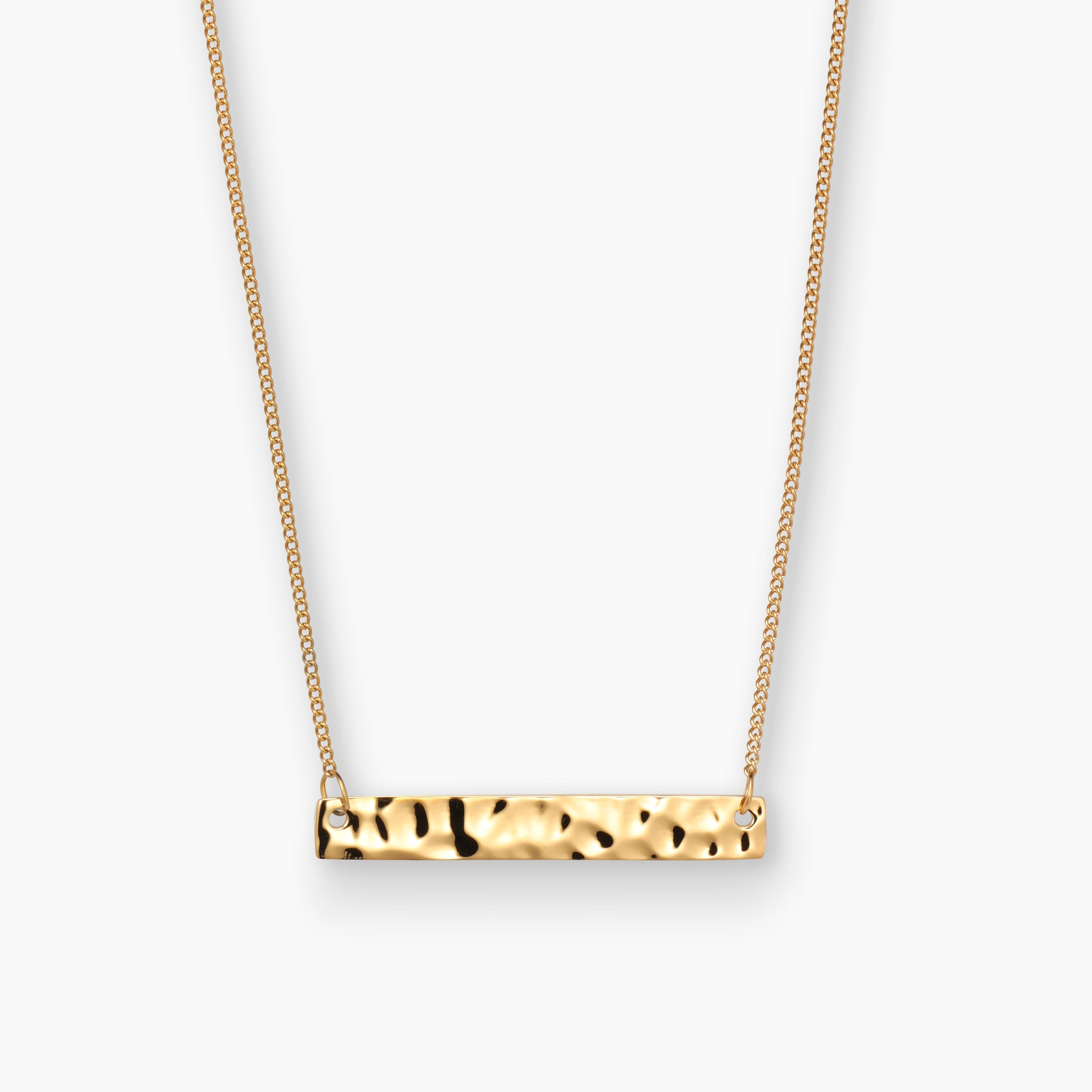 03 GEHAMERDE KETTING - VERGULD