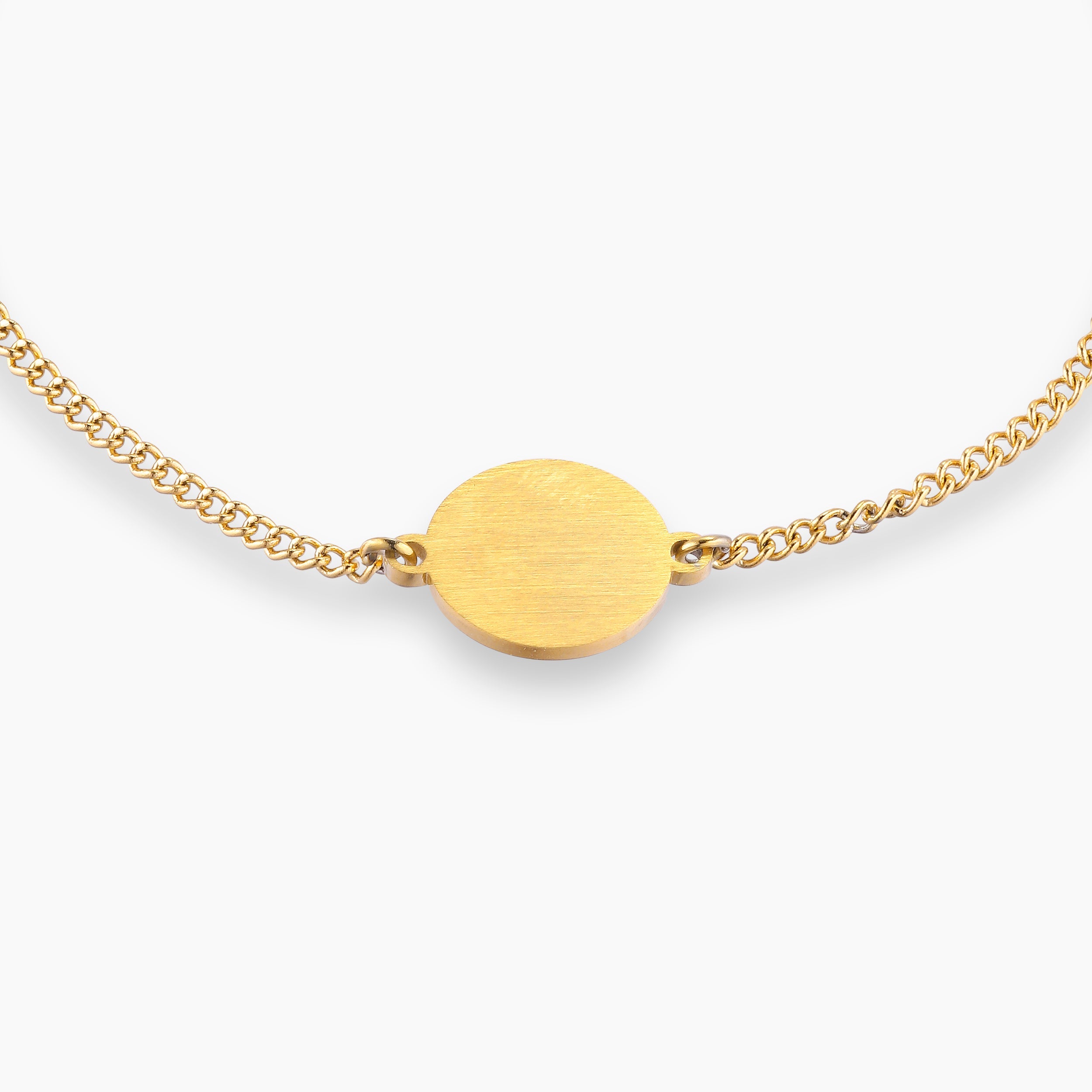 COIN GEHAMERD ARMBAND - VERGULD