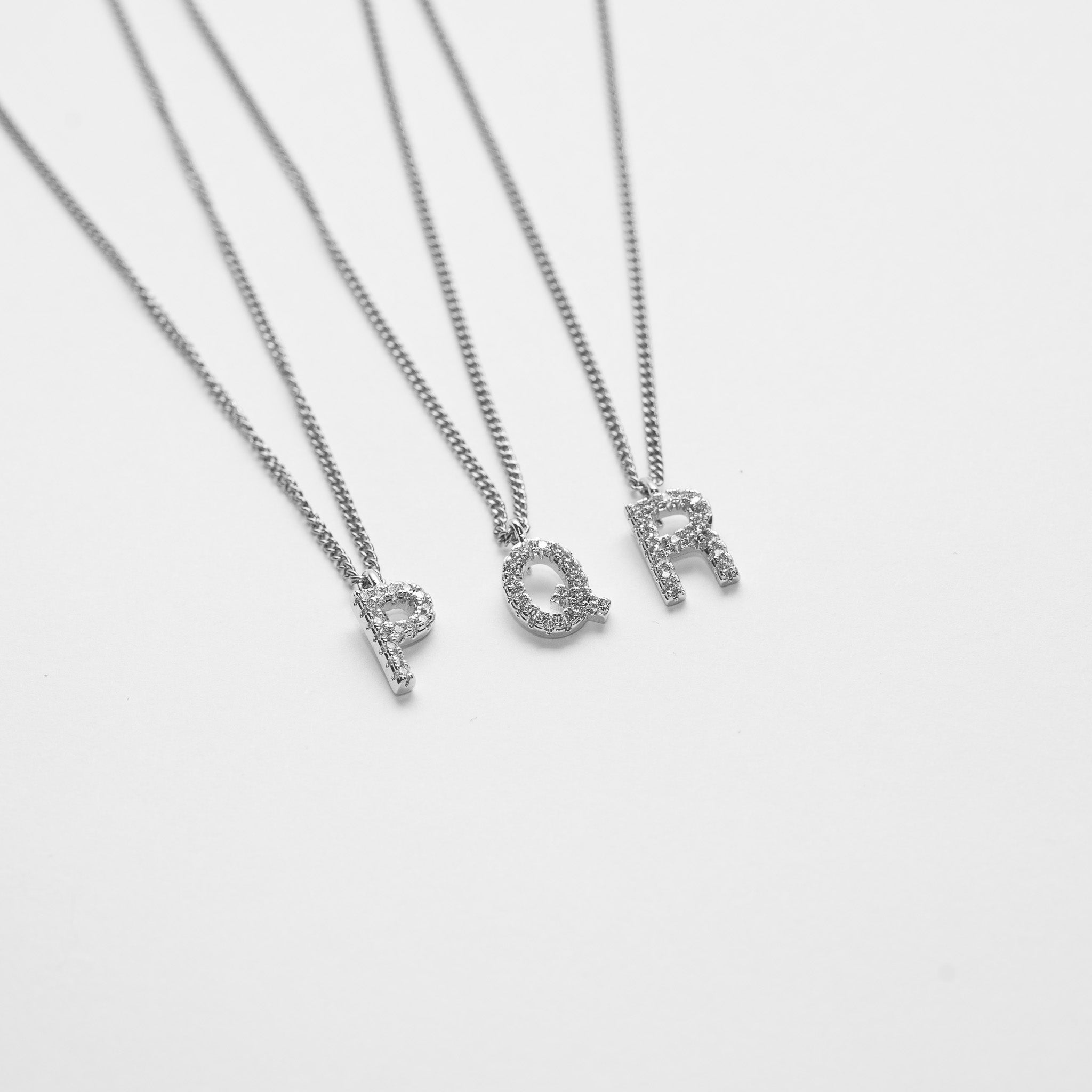 LETTER KETTING MET ZIRCONIA
