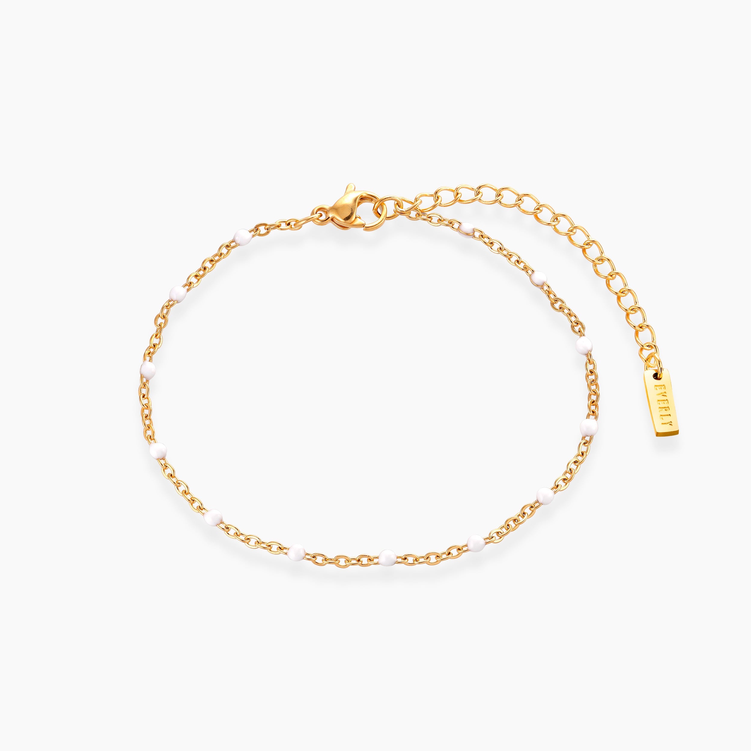 COLORE ARMBAND MET WITTE EMAILLE