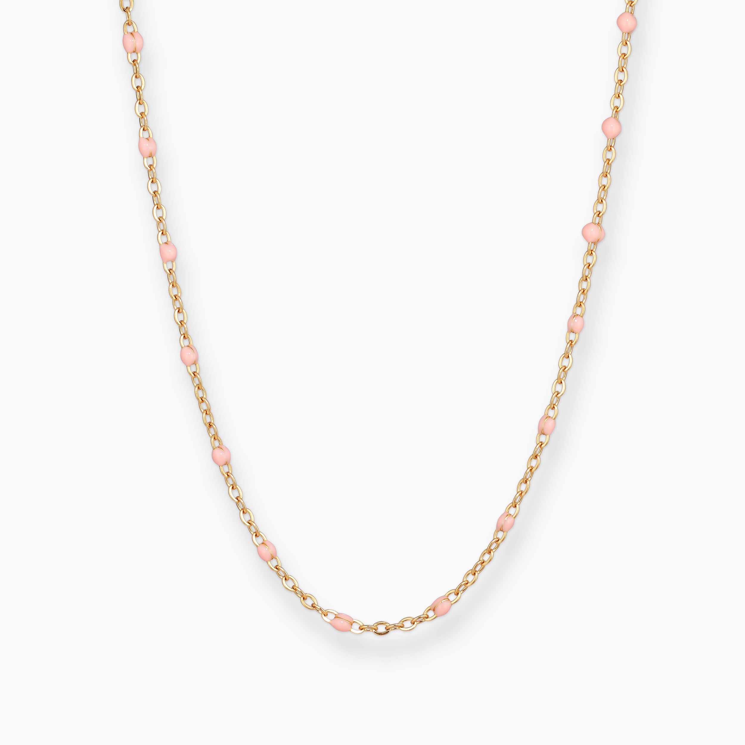 COLORE KETTING MET LICHTROZE EMAILLE