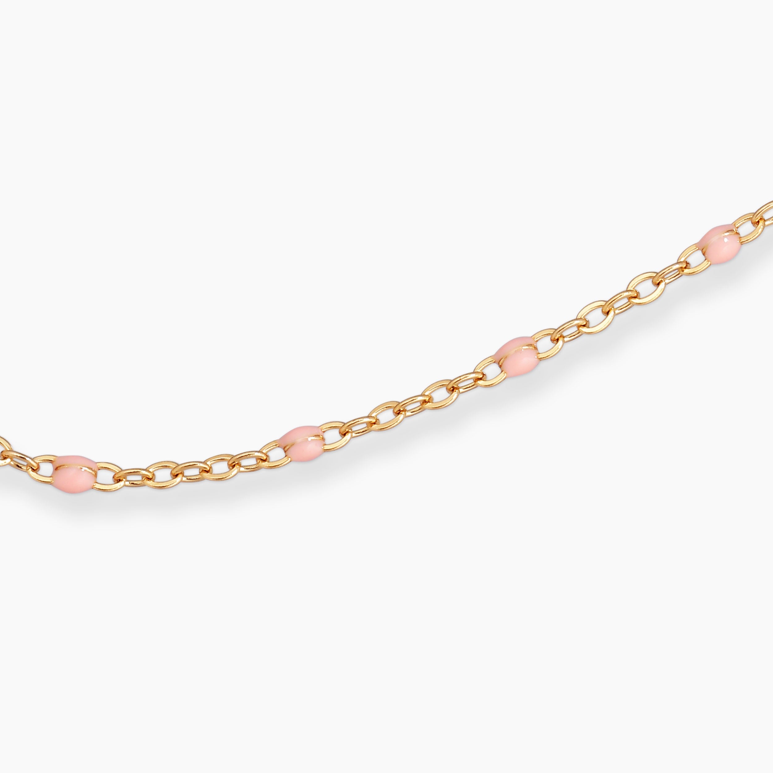 COLORE KETTING MET LICHTROZE EMAILLE