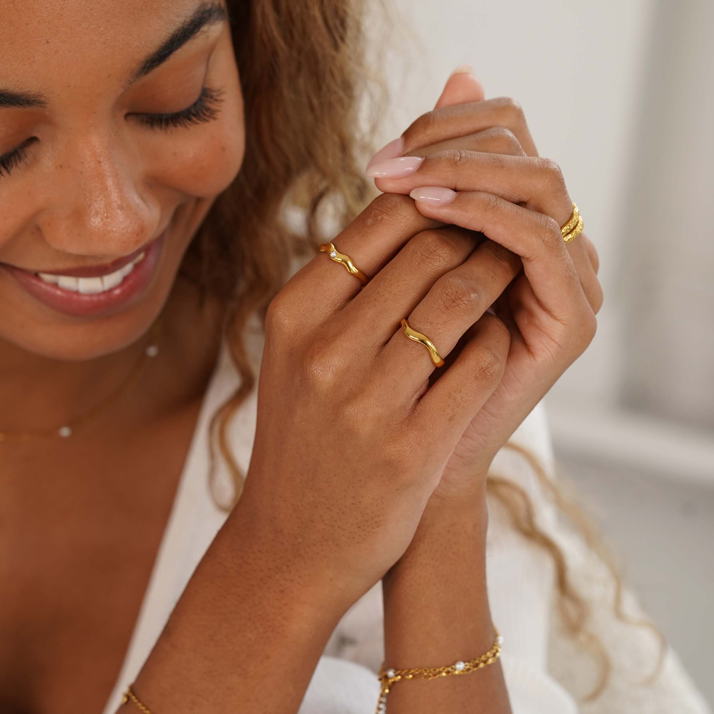 WAVES VERSTELBARE RING