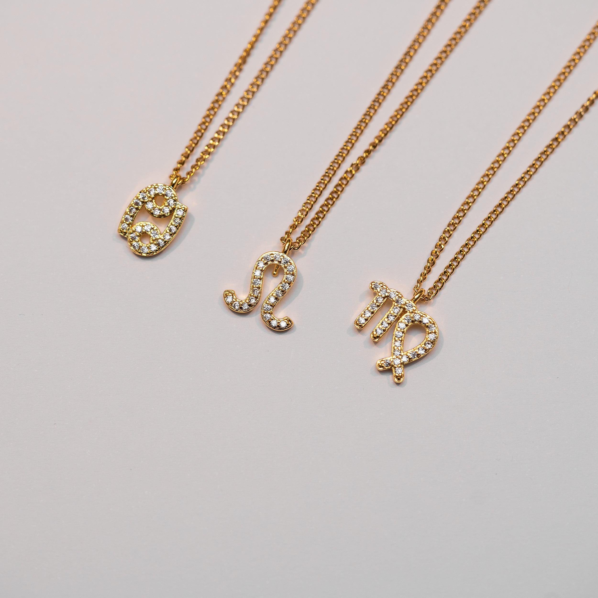 STERRENBEELD KETTING MET ZIRCONIA - VERGULD
