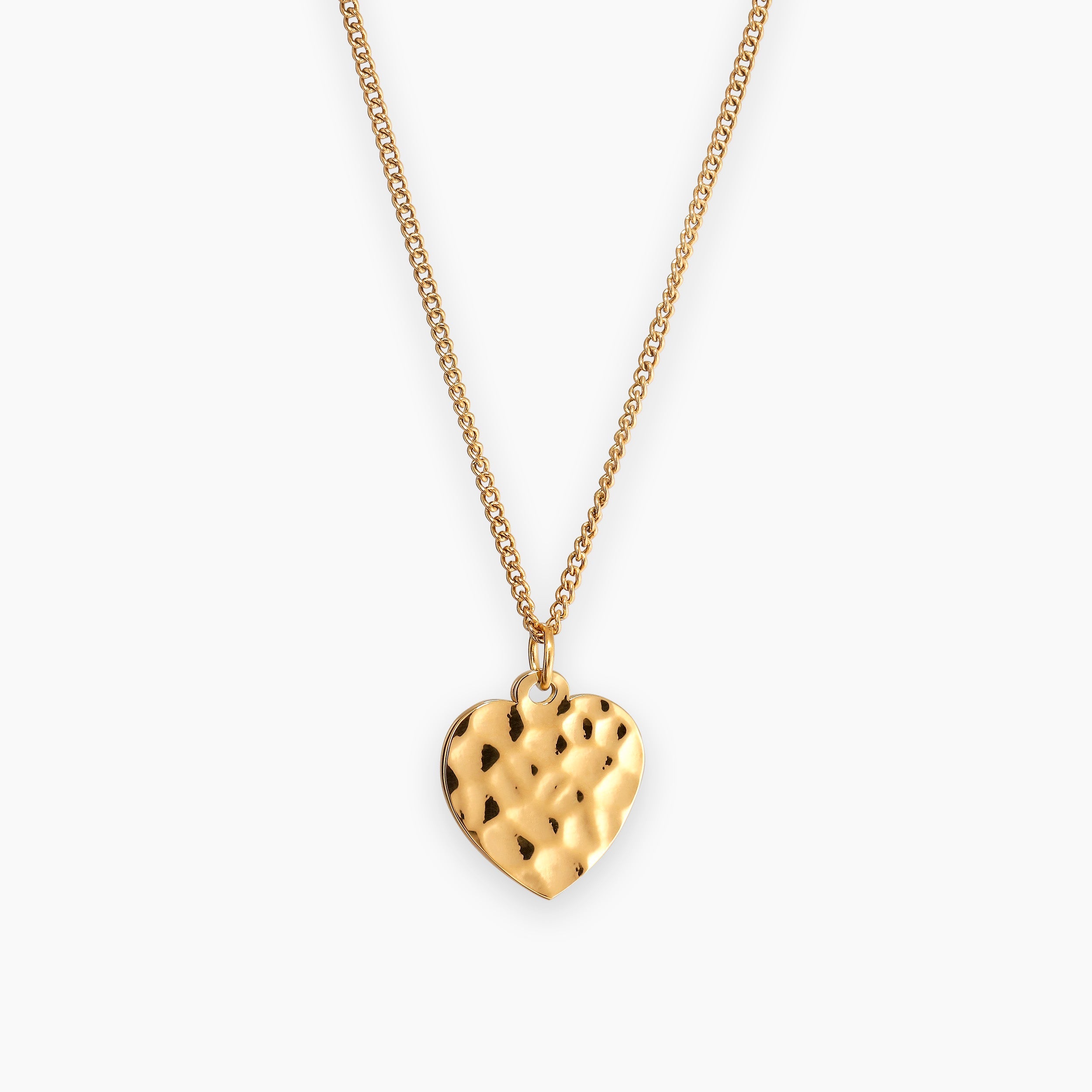 GEHAMERDE HARTENKETTING - VERGULD