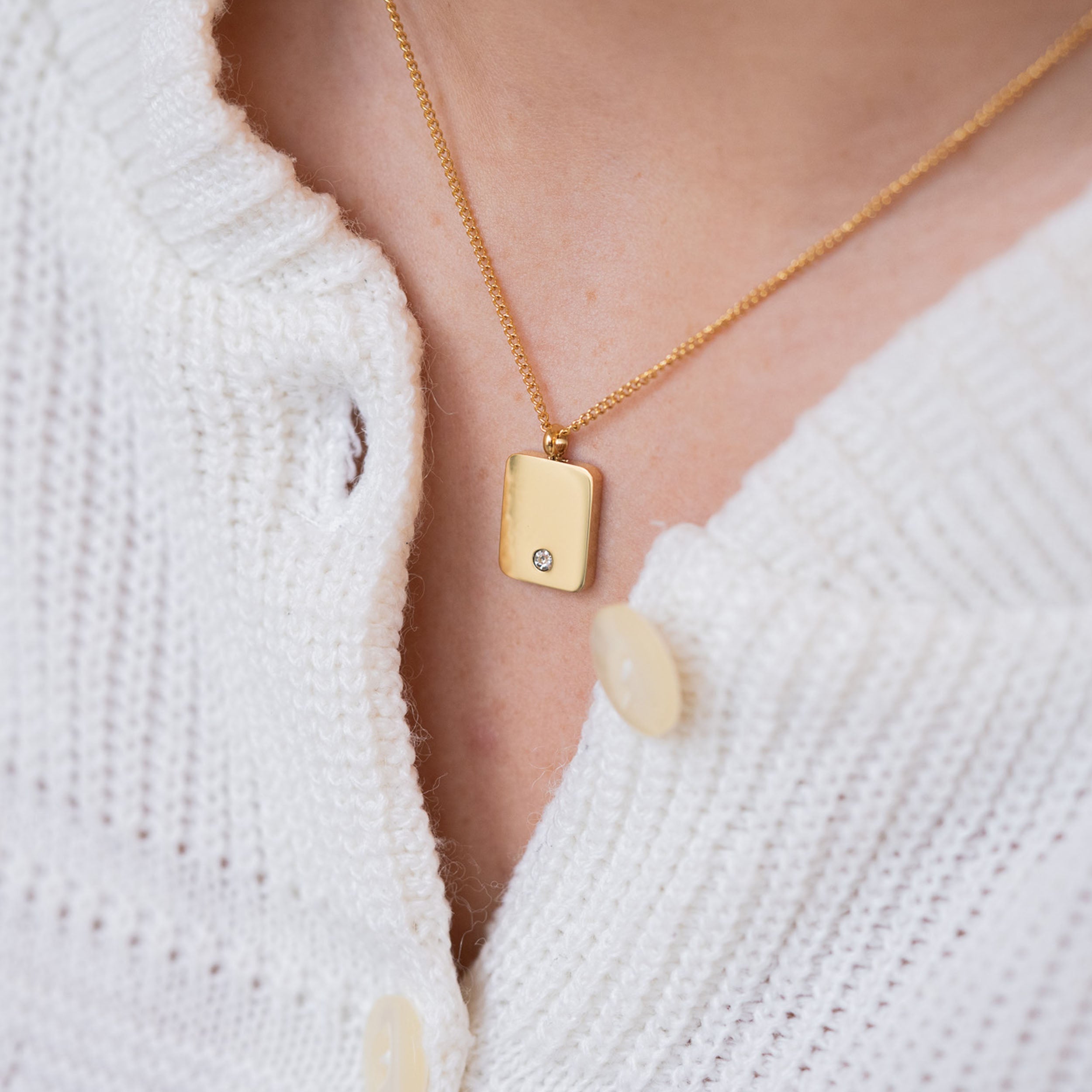 ZIRCON KETTING 01 - VERGULD