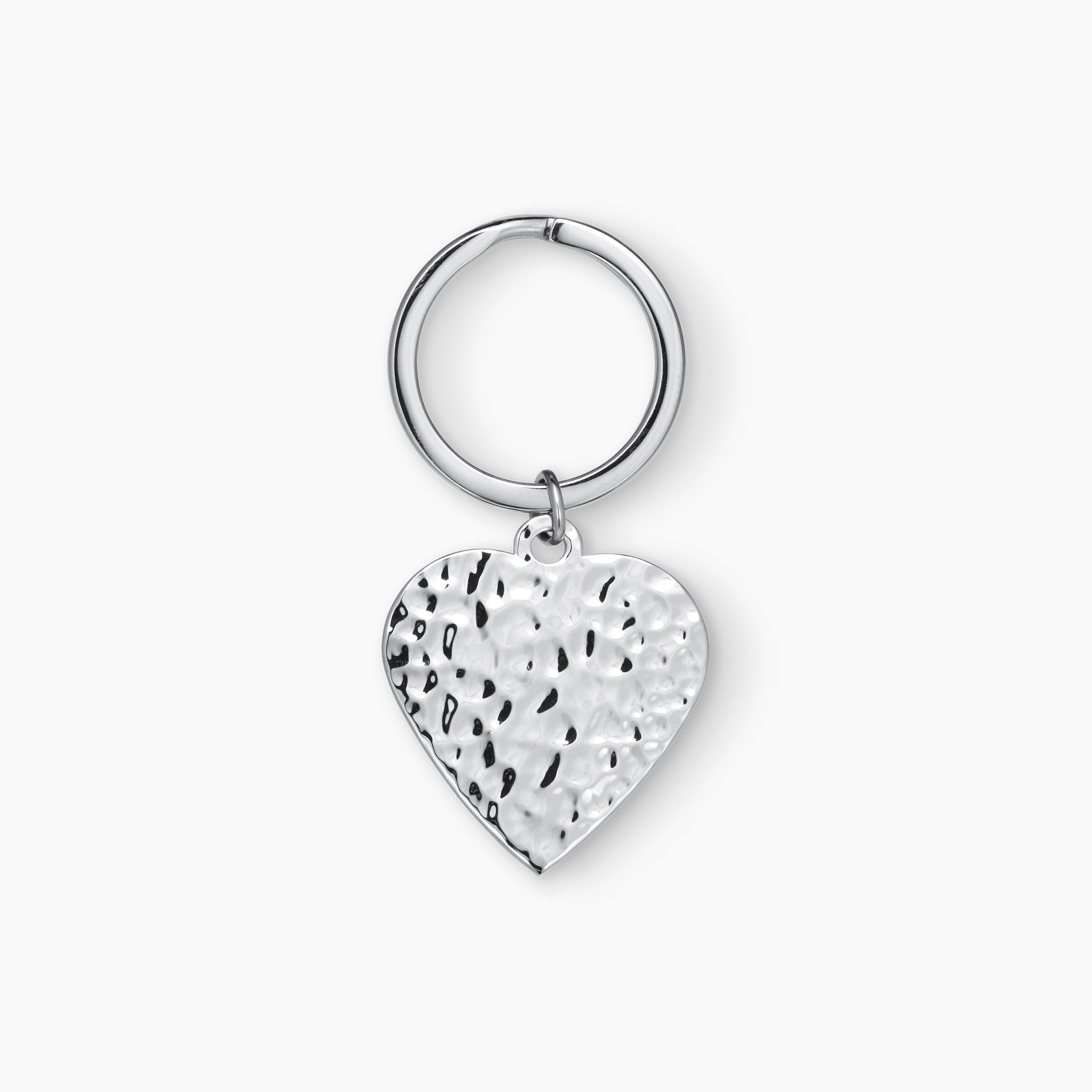 GEHAMERDE HART SLEUTELHANGER