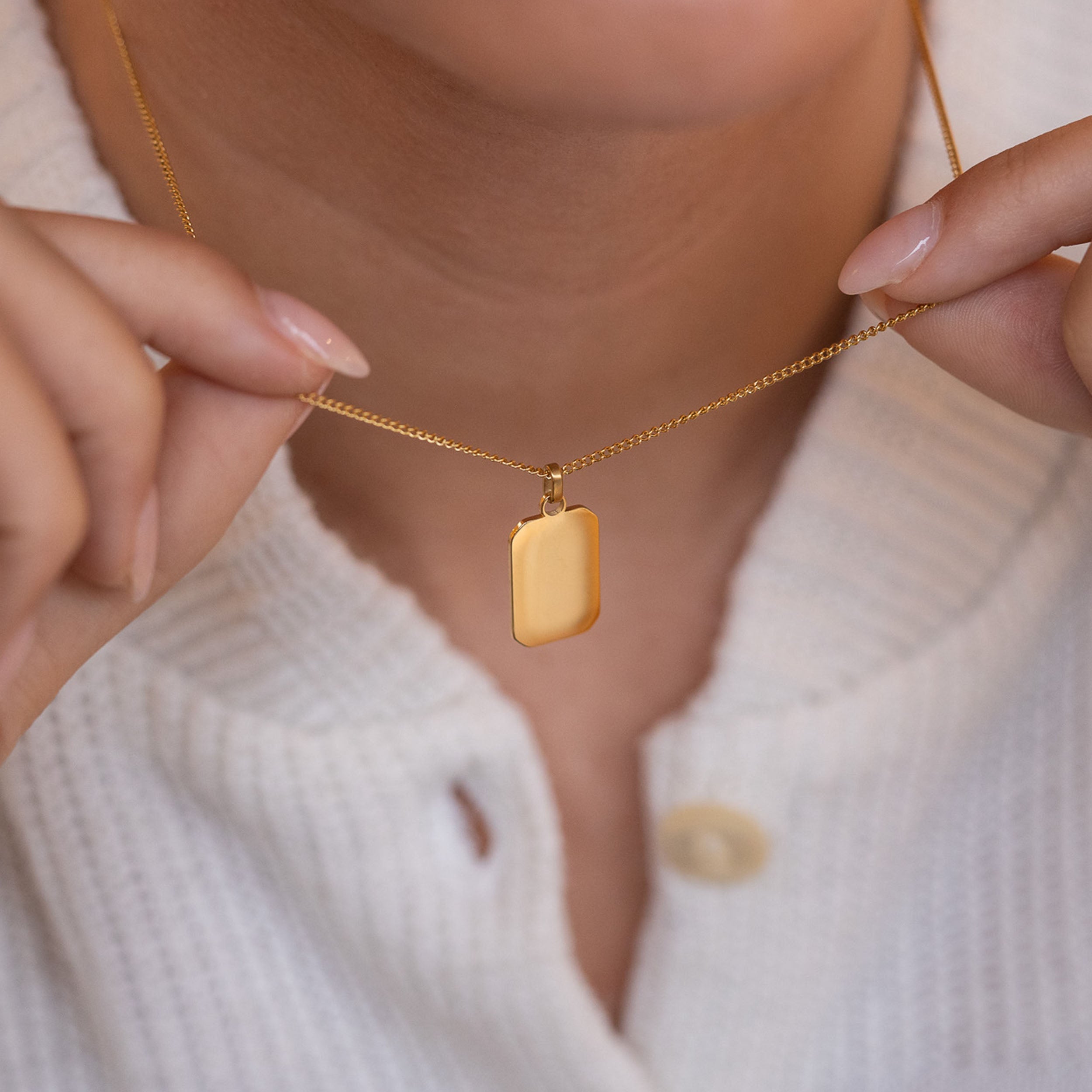 OCTAGON KETTING - VERGULD