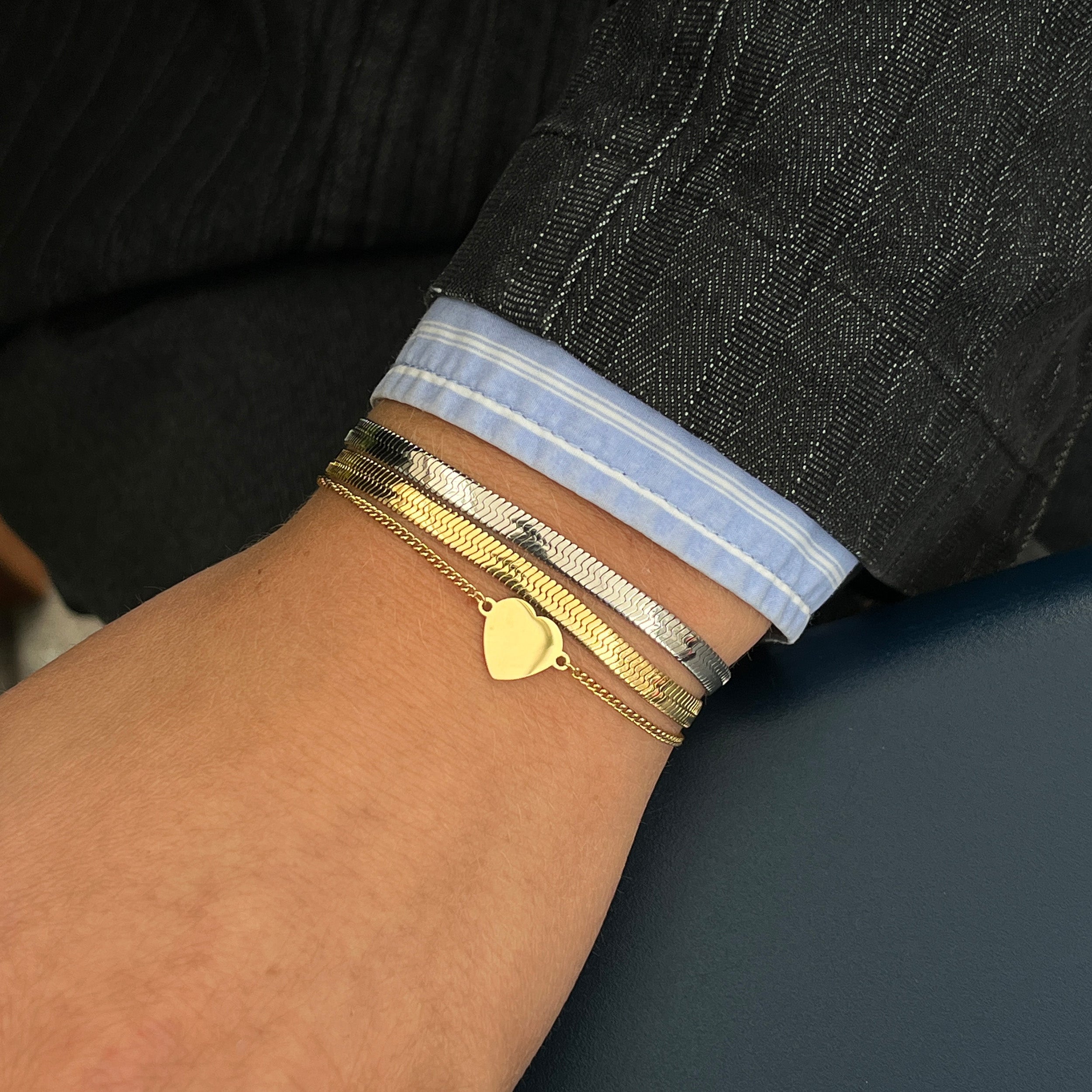 SNAKE ARMBAND 4MM - VERGULD