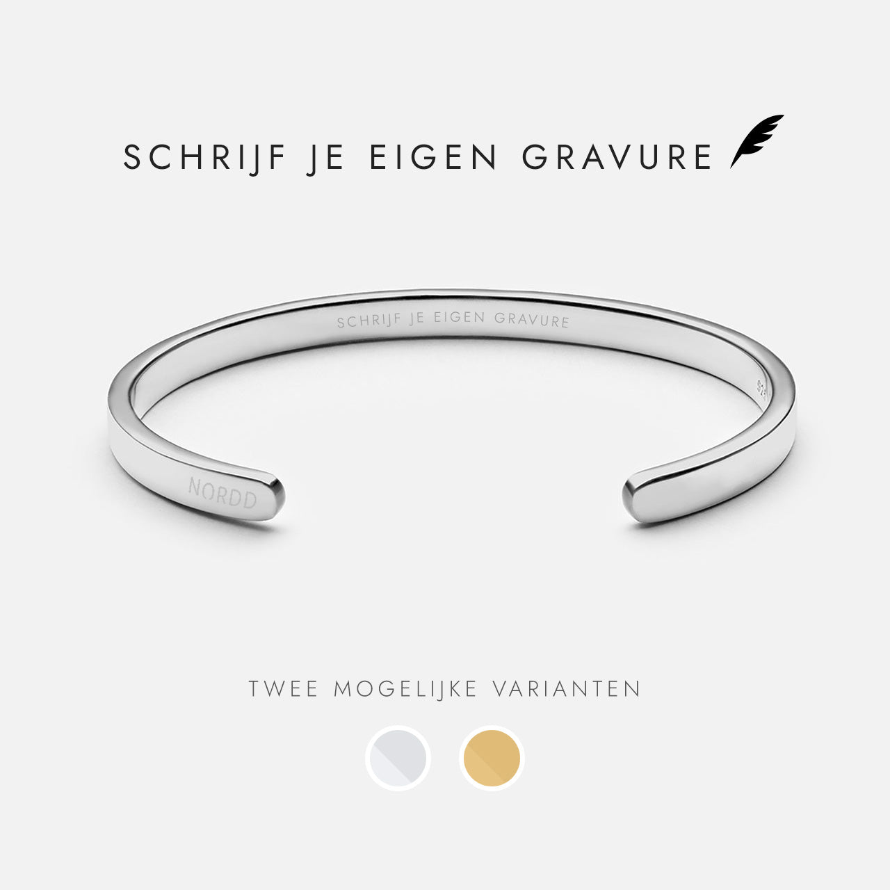 SCHRIJF JE EIGEN GRAVURE (ZILVER)